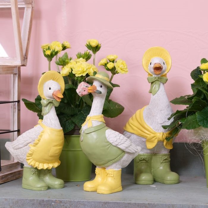 Deko Gans aus Resin "Mit Hut" - 26cm K874220-a