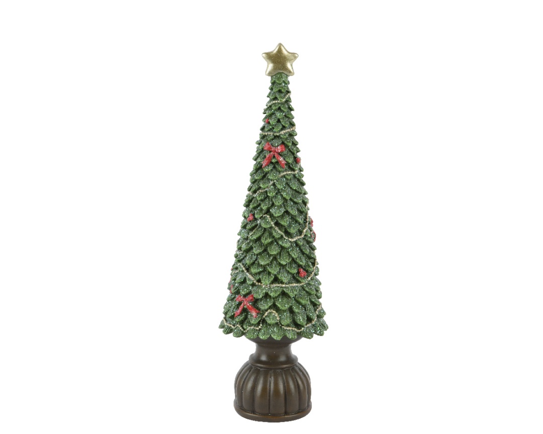 Baum aus Polyresin – Grün/Gold – 36 cm K535983
