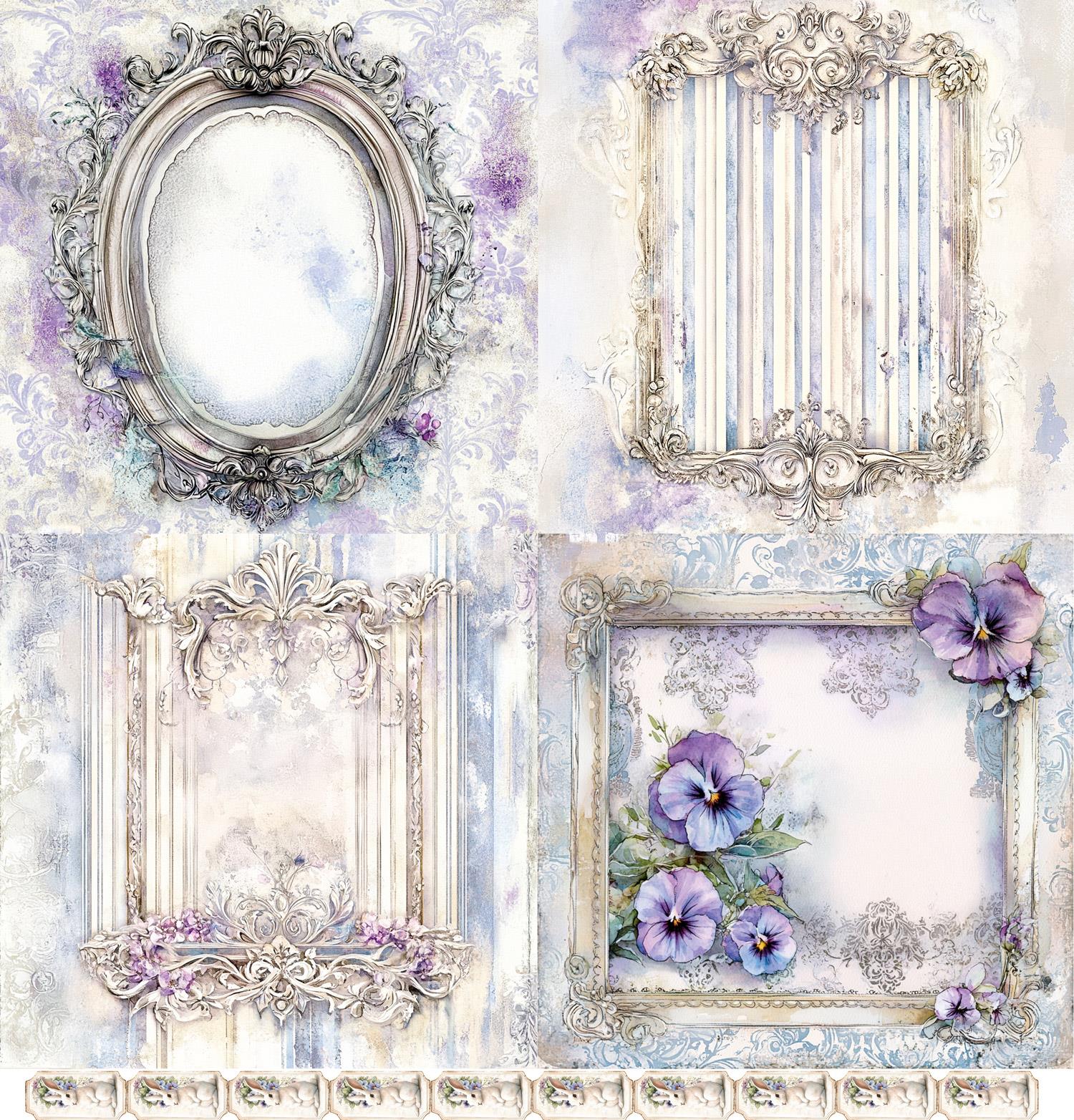 Designpapier "Pansies" 5 (Layla)