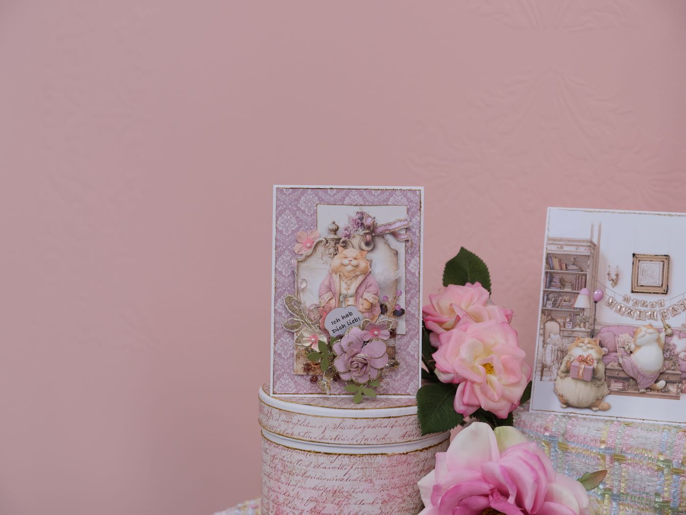 Papierblumen "Berta" - Fairy Garden CR92424Blu