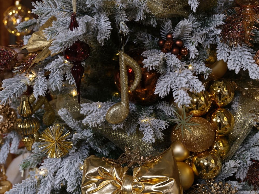 Weihnachtsanhänger "Kugeln" 2cm - Braun/Metallic K715138-a