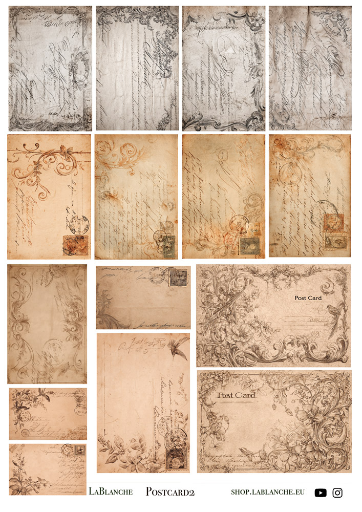 Natural Papier "Postkarten" 2