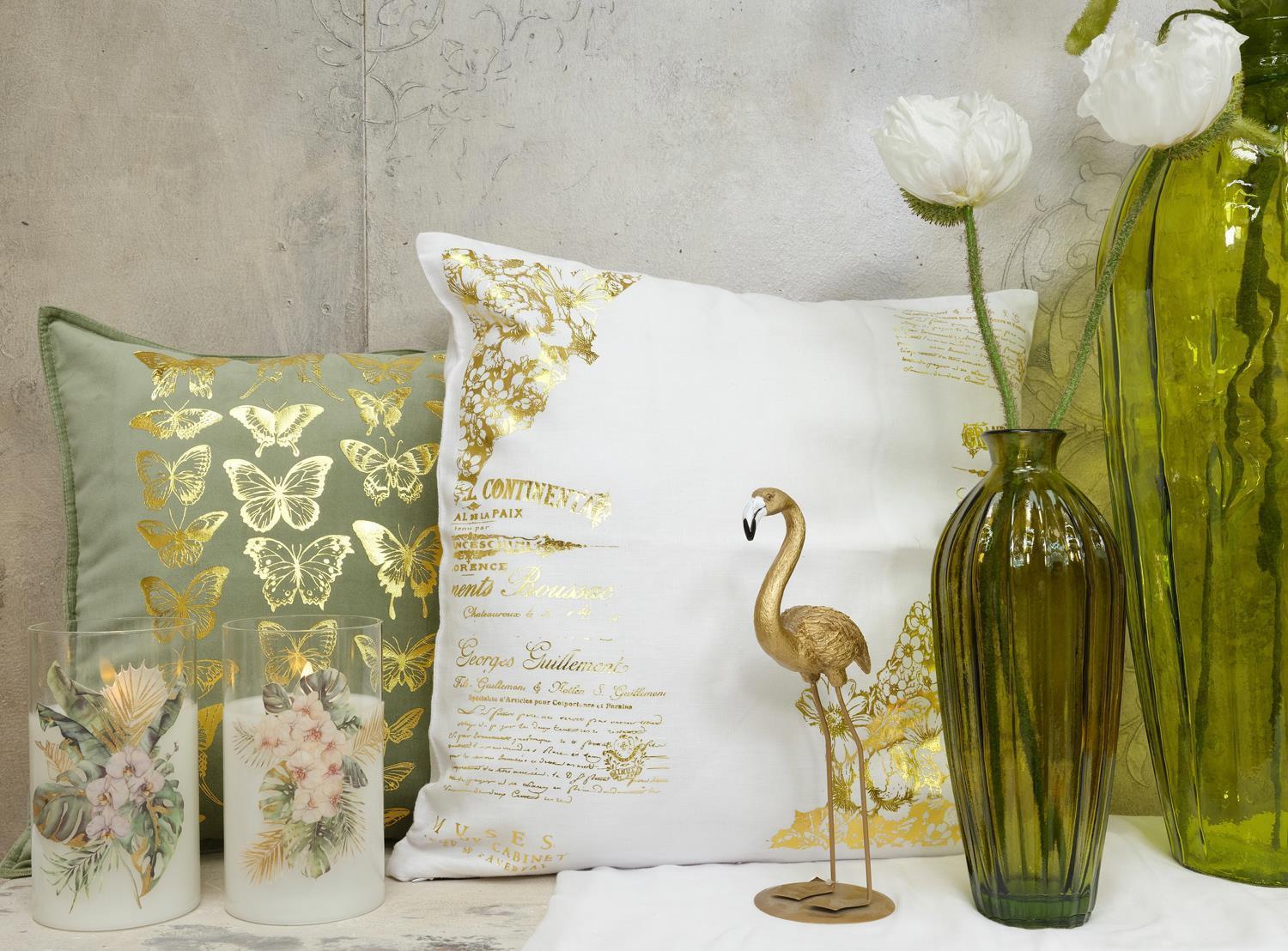 Gold-Bügelmotiv Blüten