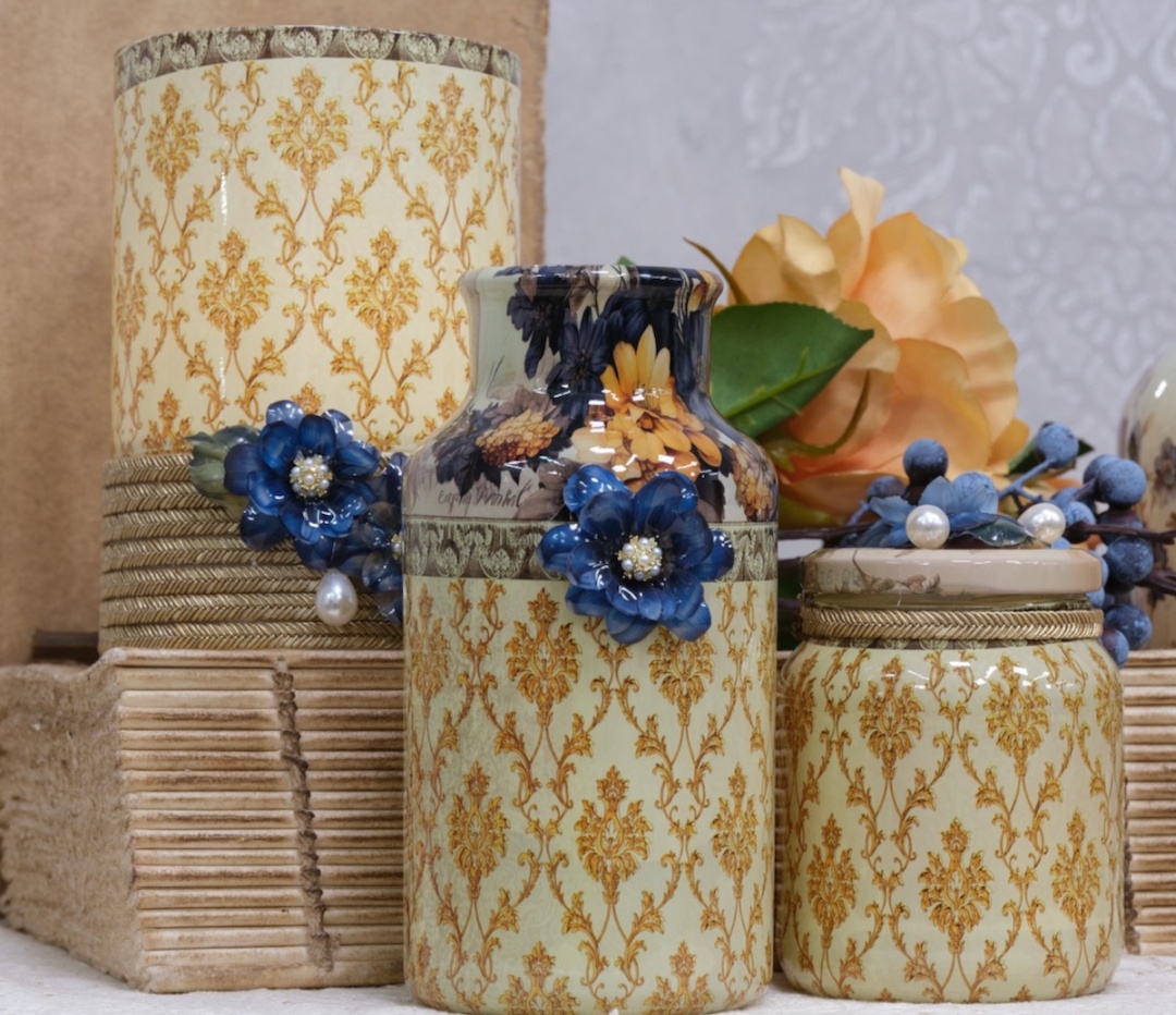 4 Bogen Folienblumen "Evelyn"