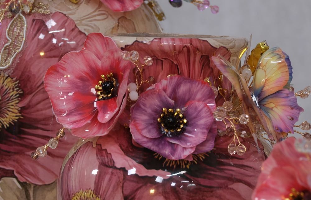 Mittelpunkte für Mohnblumen Schwarz/Gold - 20 Stk.