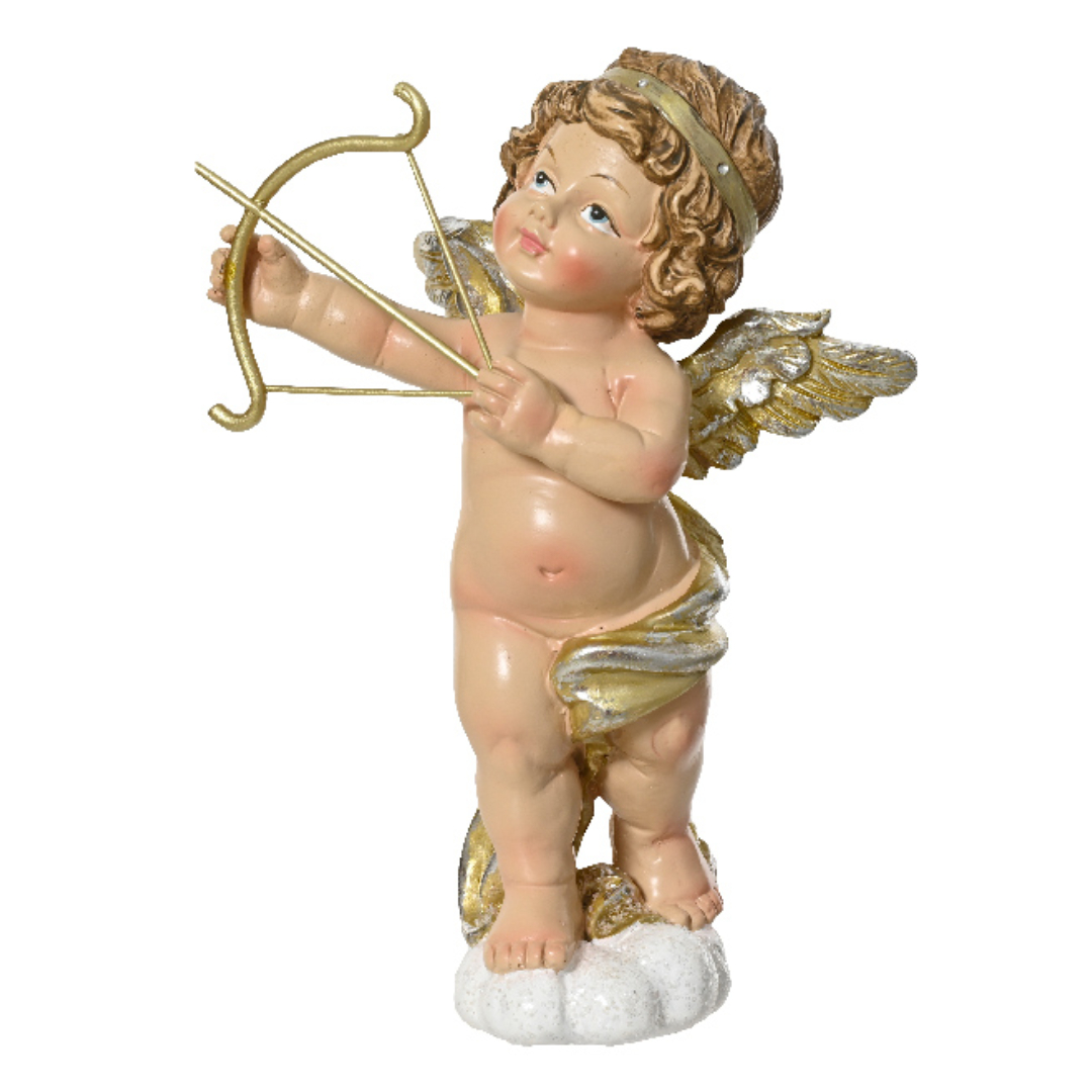 Engel mit Pfeil und Bogen Stehend – Gold – 15 cm K646682-c