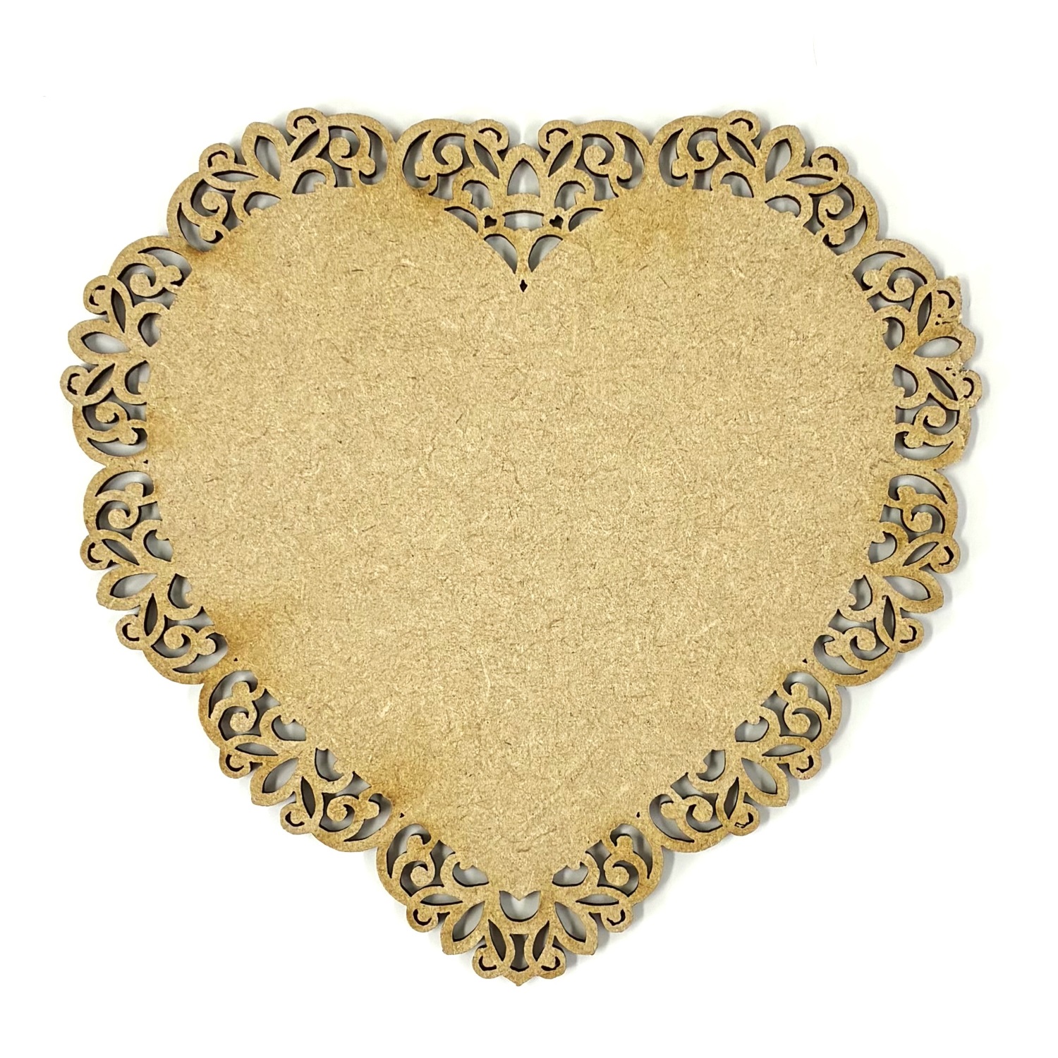 MDF Holzschild Gelasert Herz 16 cm
