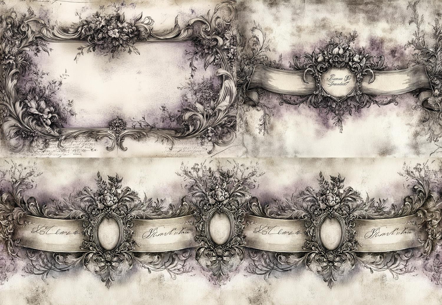 Decoupagepapier "Vintage Background" 4 LBD479