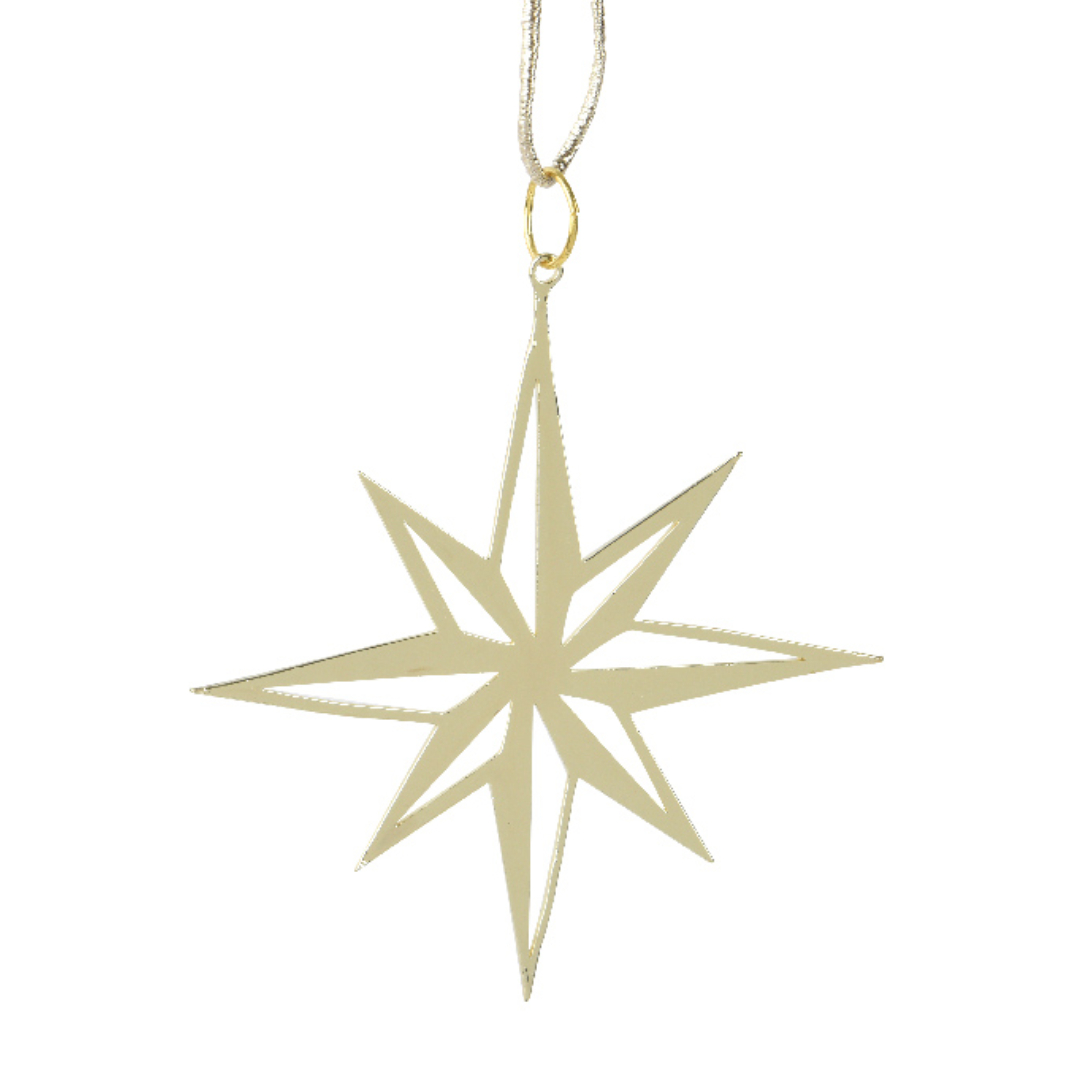 2er Stern aus Eisen – Klein – Gold – 8 cm K709526-b