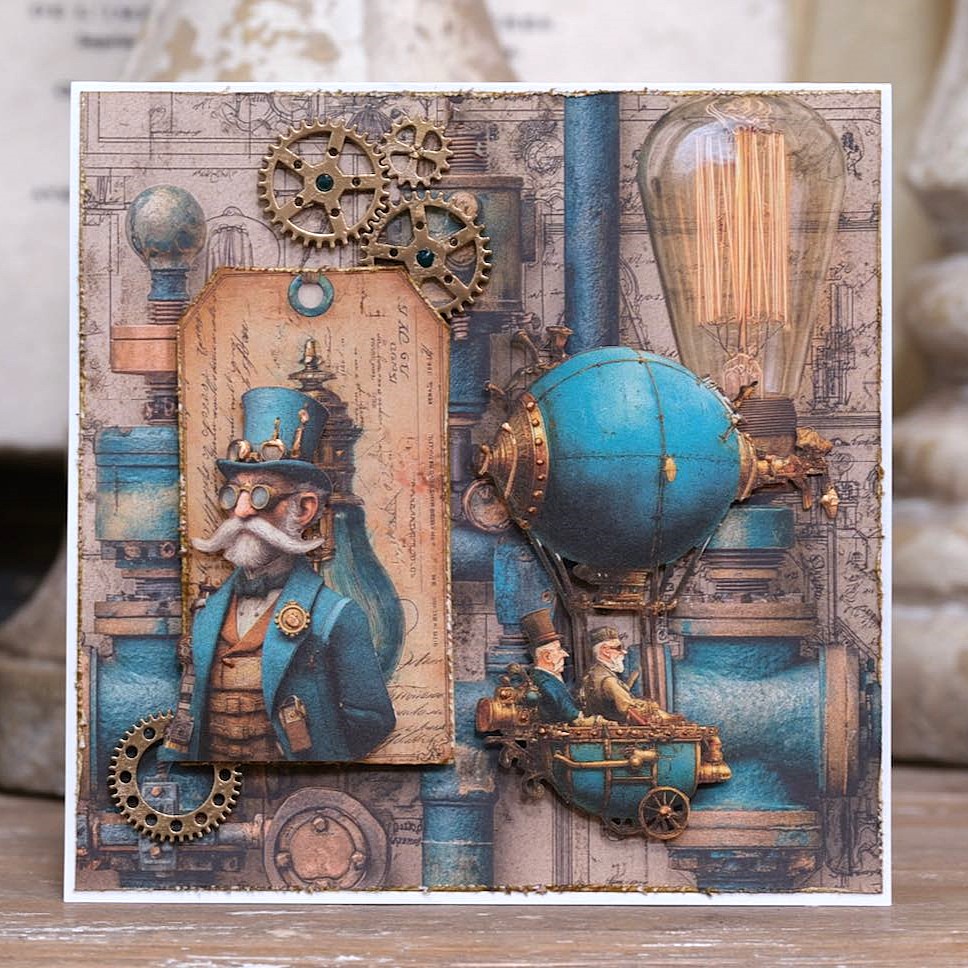 Gelaserte Elemente "Edison/Steampunk" (48 Stk.)