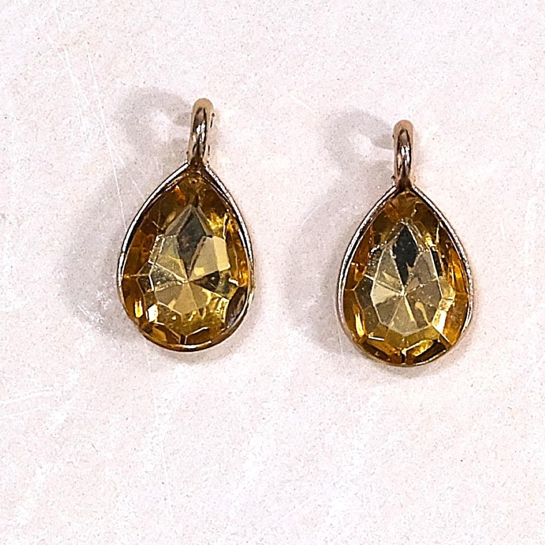 2er Set Deko-Anhänger „Golden Drop“ – Gold – 2 × 1 cm