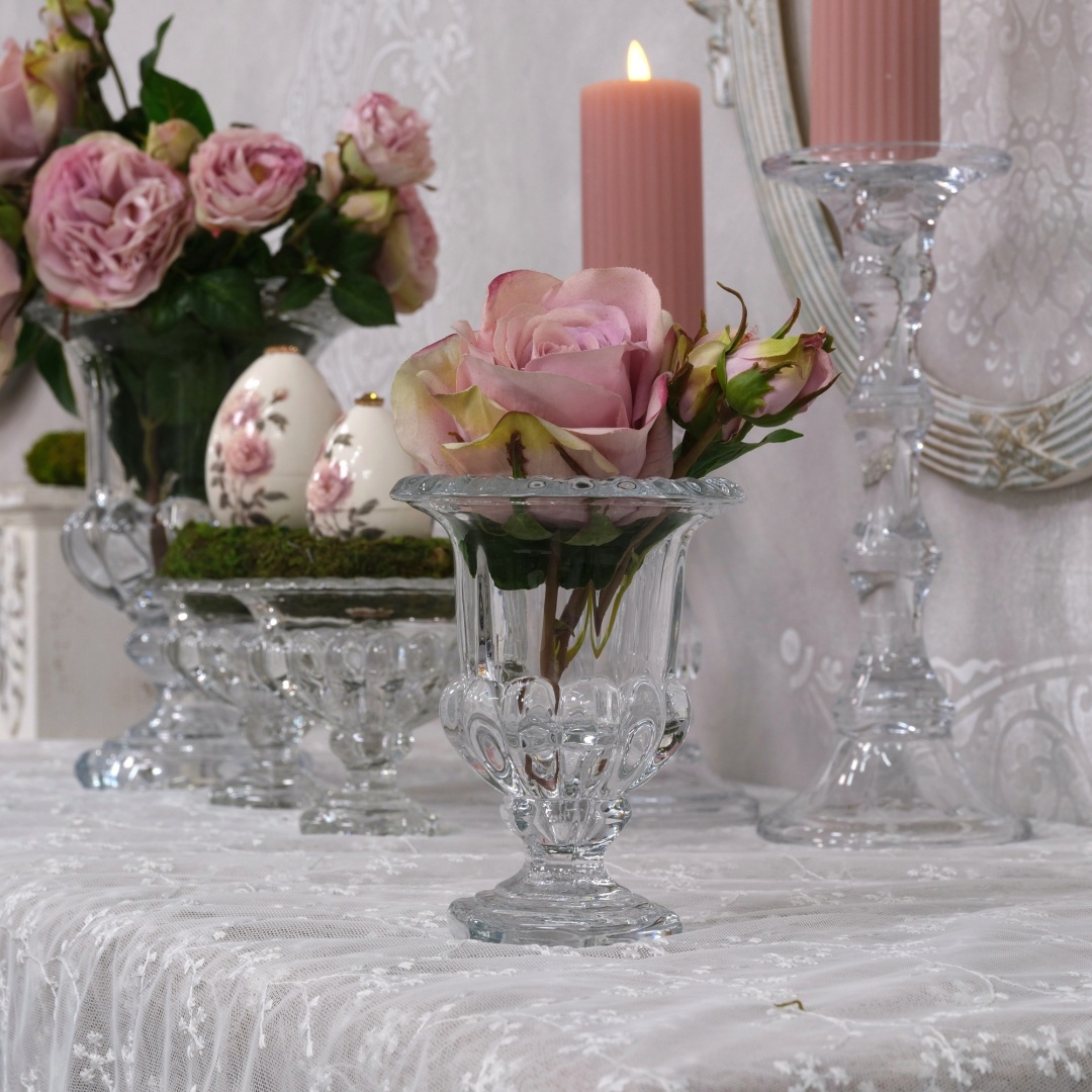 Glas Vase "Pokal" 15cm hoch 6GL5031