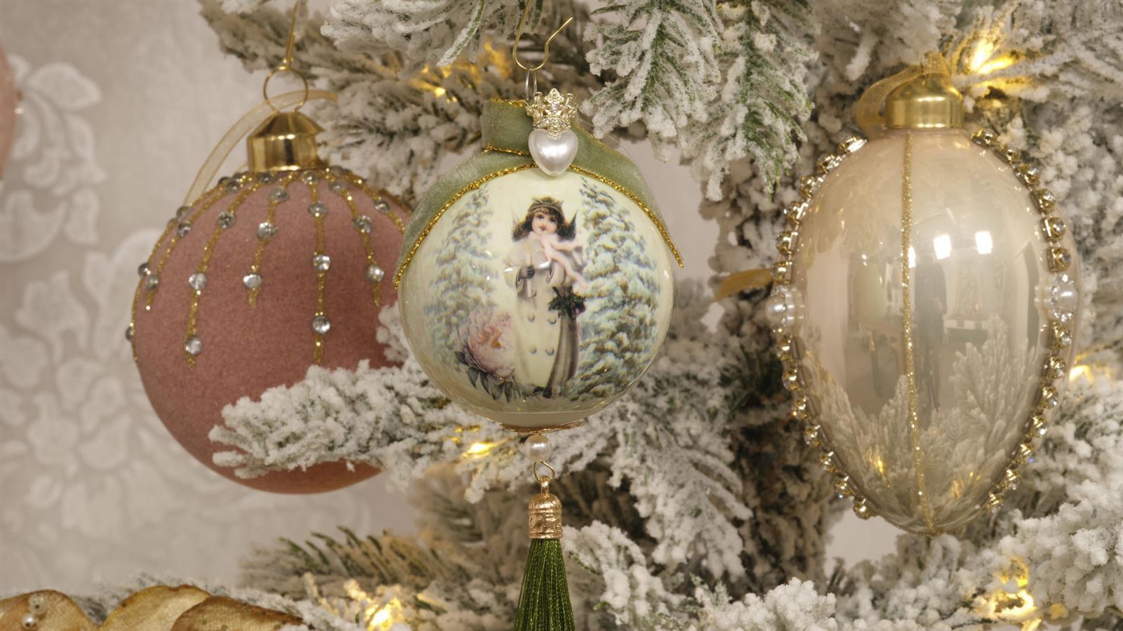 Miniatur Ornamente Herz mit Krone