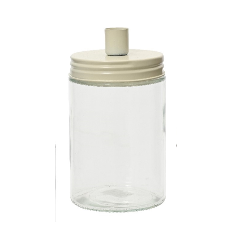 Glas mit Kerzenhalter - Creme K865286creme
