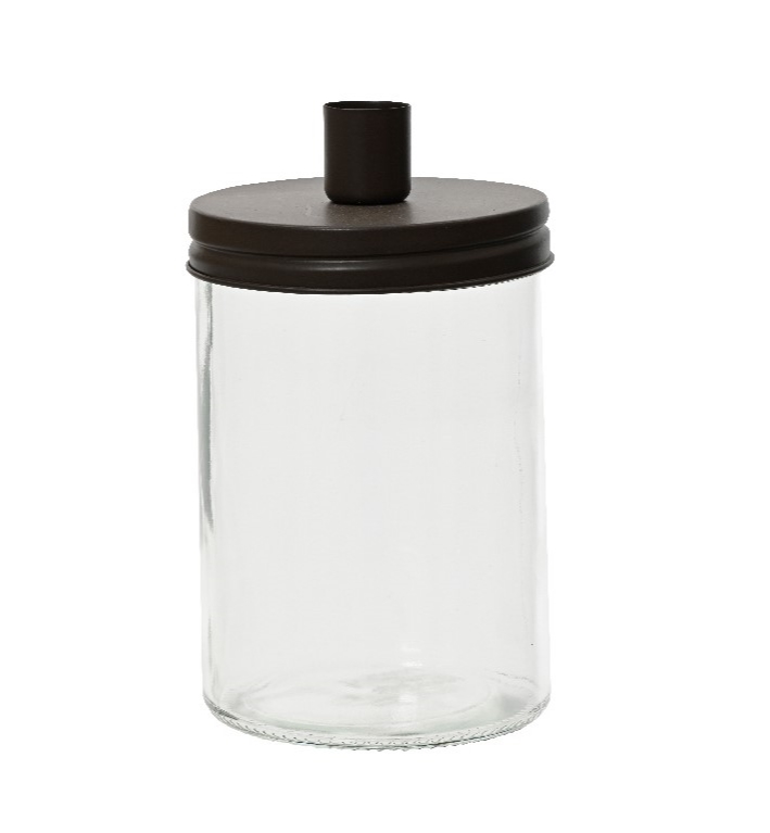 Glas mit Kerzenhalter - Braun K865286braun