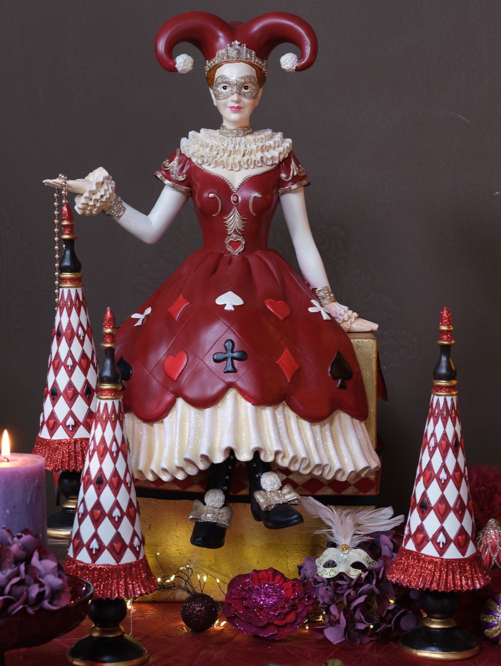 Deko Weihnachtsbaum im Harlekin Stil - 28cm K537532