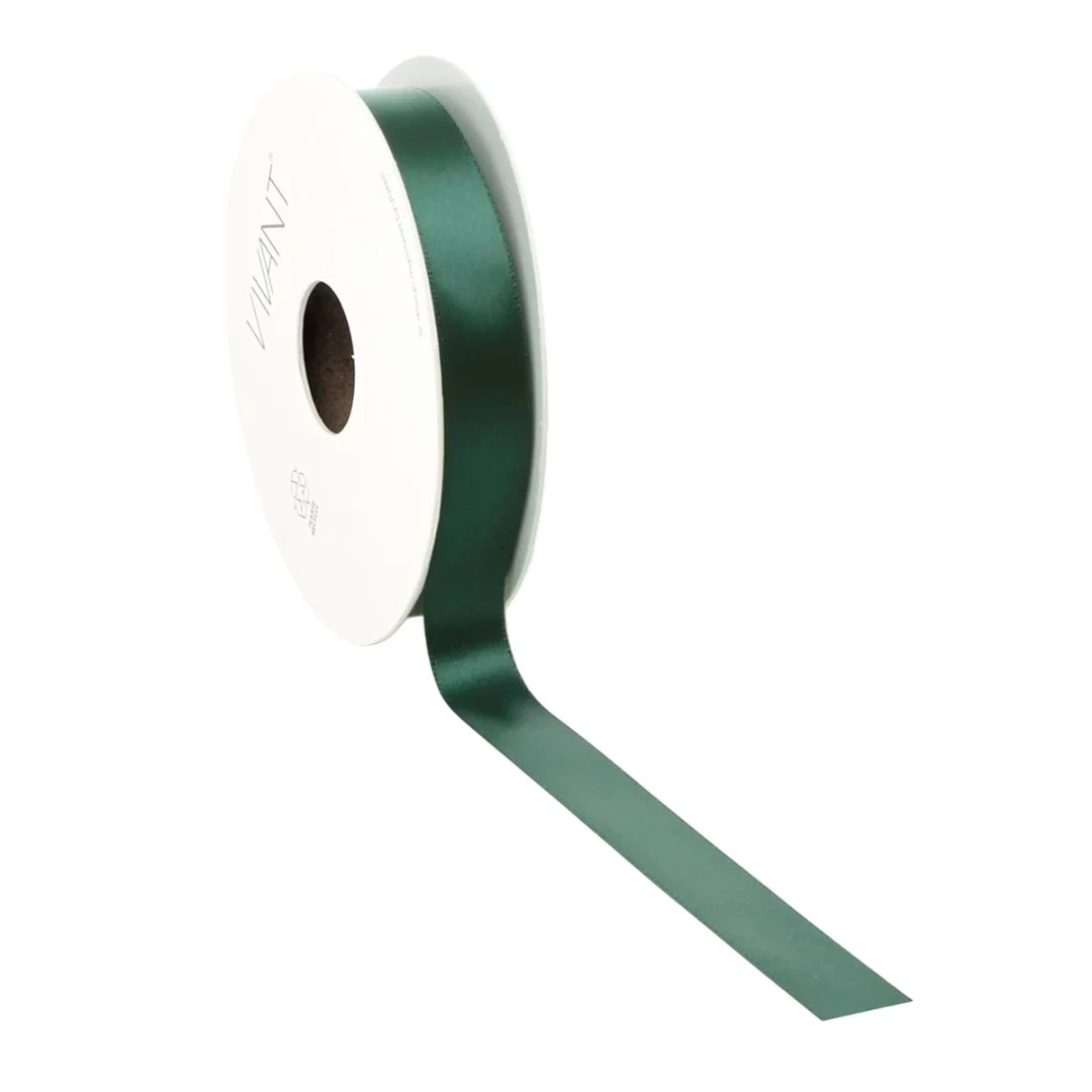 Dekoband "Doppelseitig Satin" - dunkelgrün / V3301.2538.69