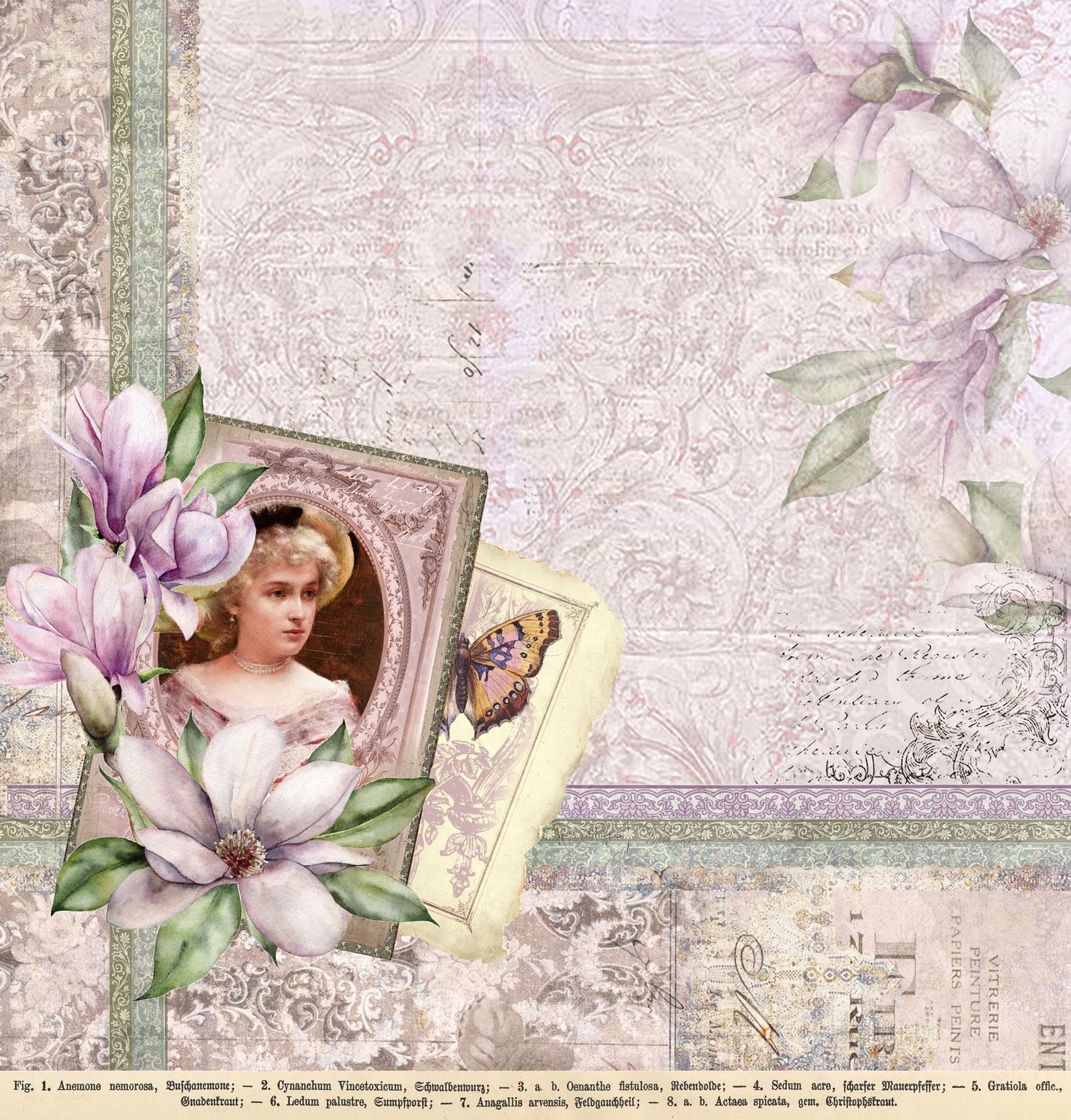 Designpapier "Magnolie" 5