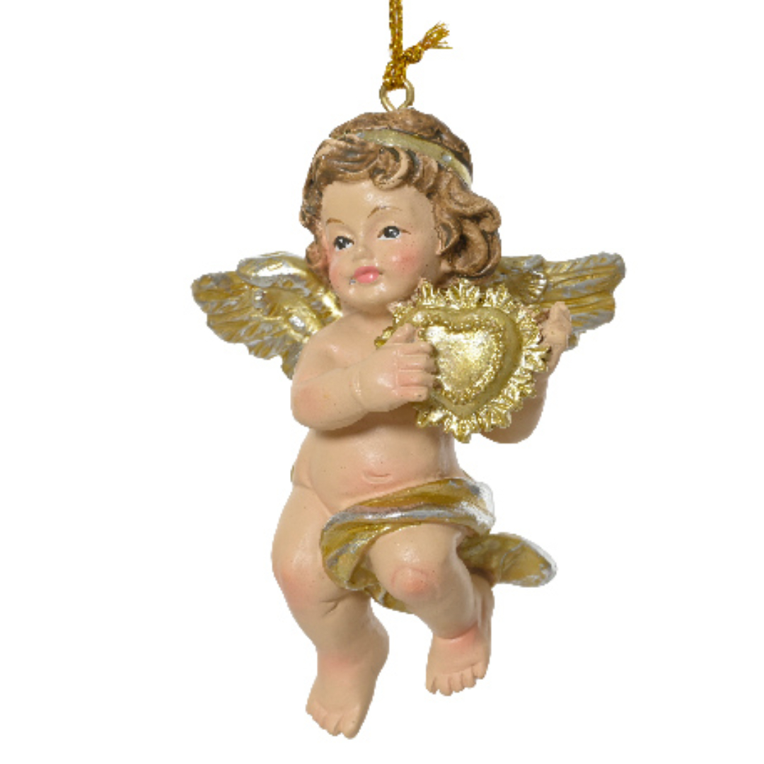 Engel mit Herz rechts – Gold – 8 cm K646684-b