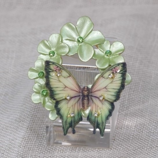 Blumenkranz Anhänger - Grün 3,5cm
