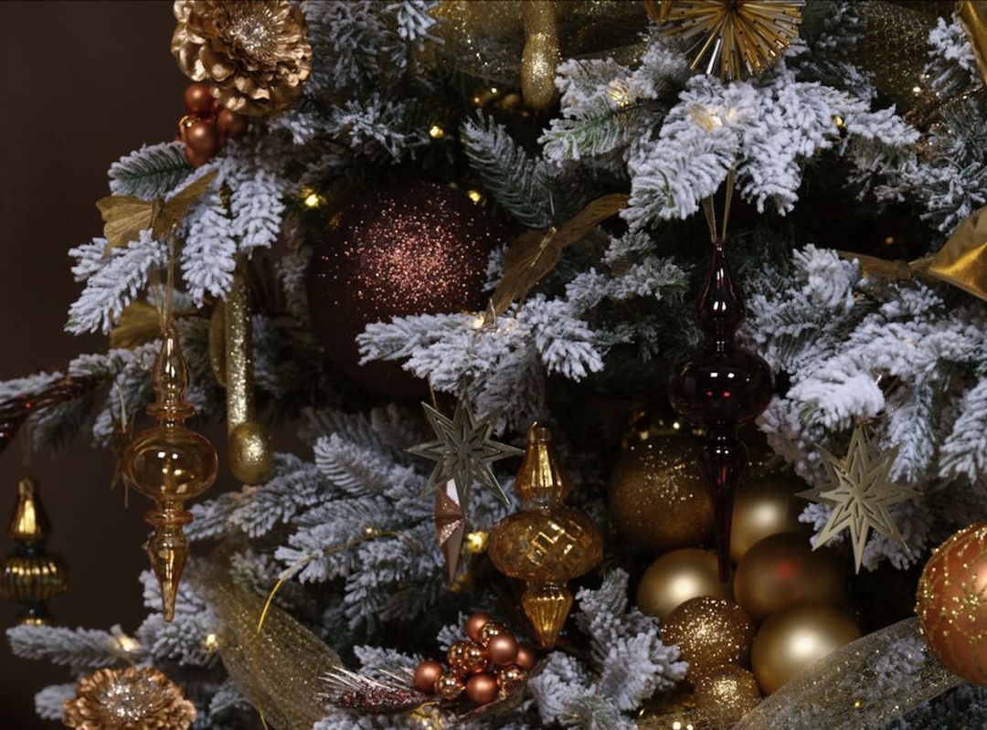 Weihnachtsanhänger "Kugeln" 2cm - Orange/Metallic K715138-b