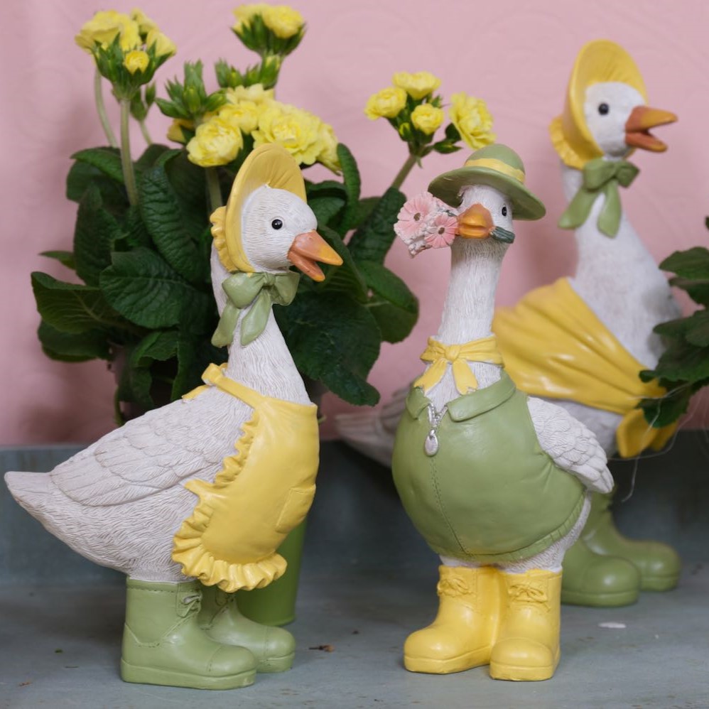 Deko Gans aus Resin "Mit Hut" - 26cm K874220-a