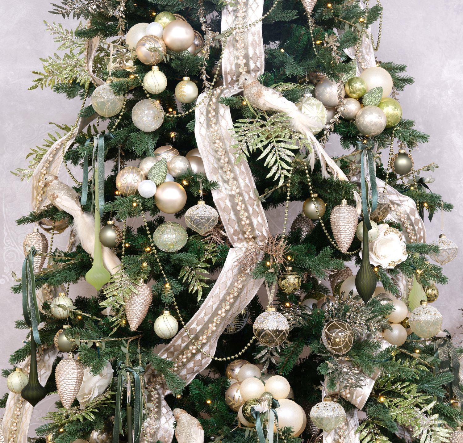 3 Weihnachtskugeln "Glimmer" - spitz K070613-spitz