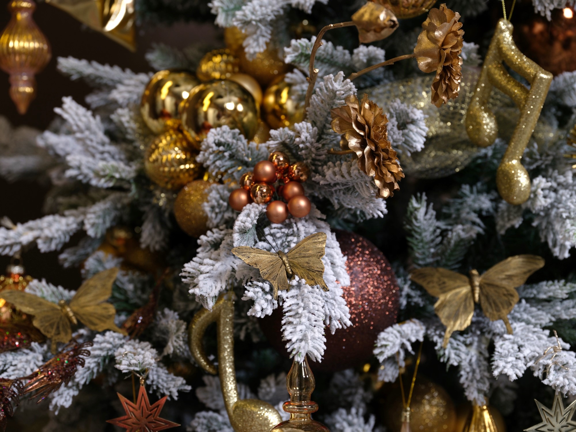Weihnachtsanhänger "Kugeln" 2cm - Orange/Metallic K715138-b