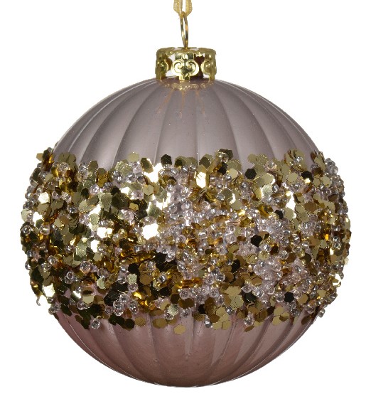 Weihnachtskugel "Glitter" - lilac K029850-lilac