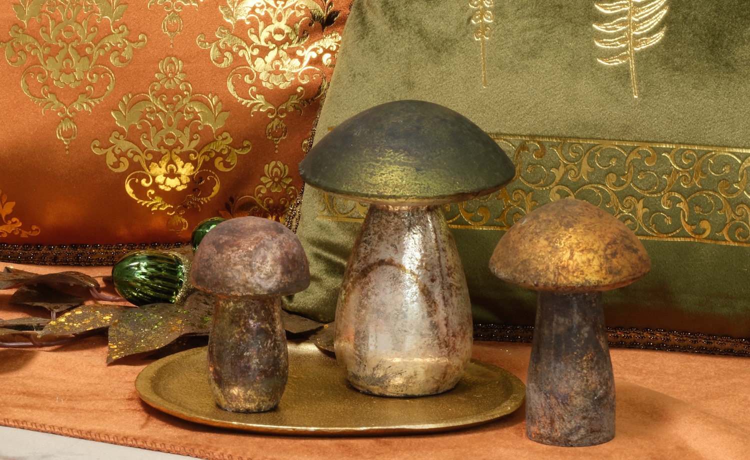 Gold-Bügelmotiv-Set "Blätter" (3 Motive)