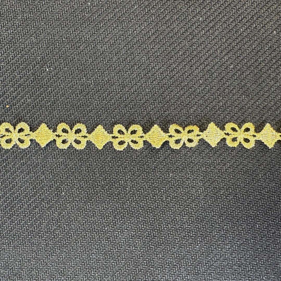 Dekoband "Schmetterlinge & Dreiecke" 1,8m - Gold