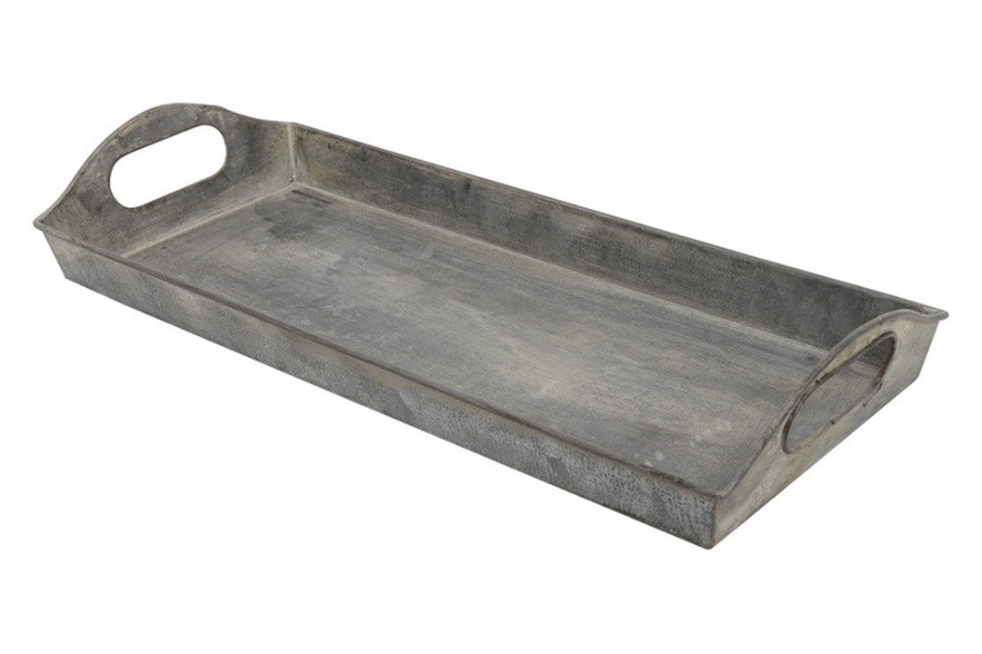 Tablett aus Metall/Nickel – Zink – 38×16×2,5 cm DS825277