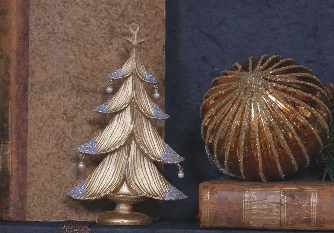 Baum aus Polyresin – Gold – 12,5 cm K537604