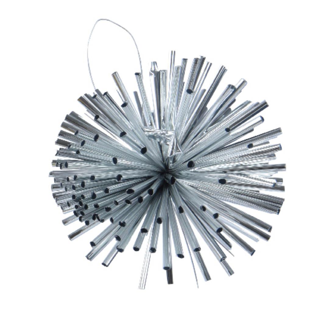 Weihnachtsornament aus PET – Silber – 8 cm K029618-c