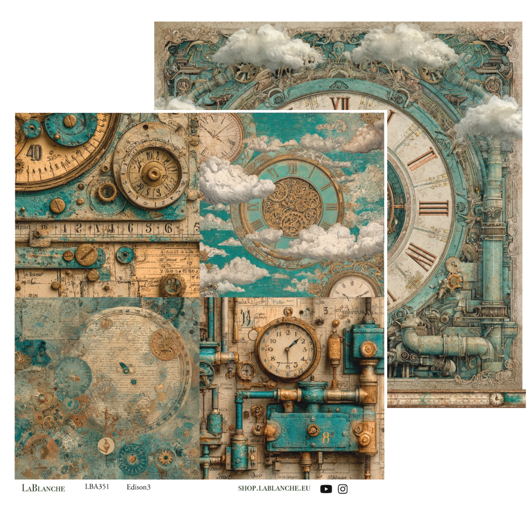 Designpapier "Edison/Steampunk" 3
