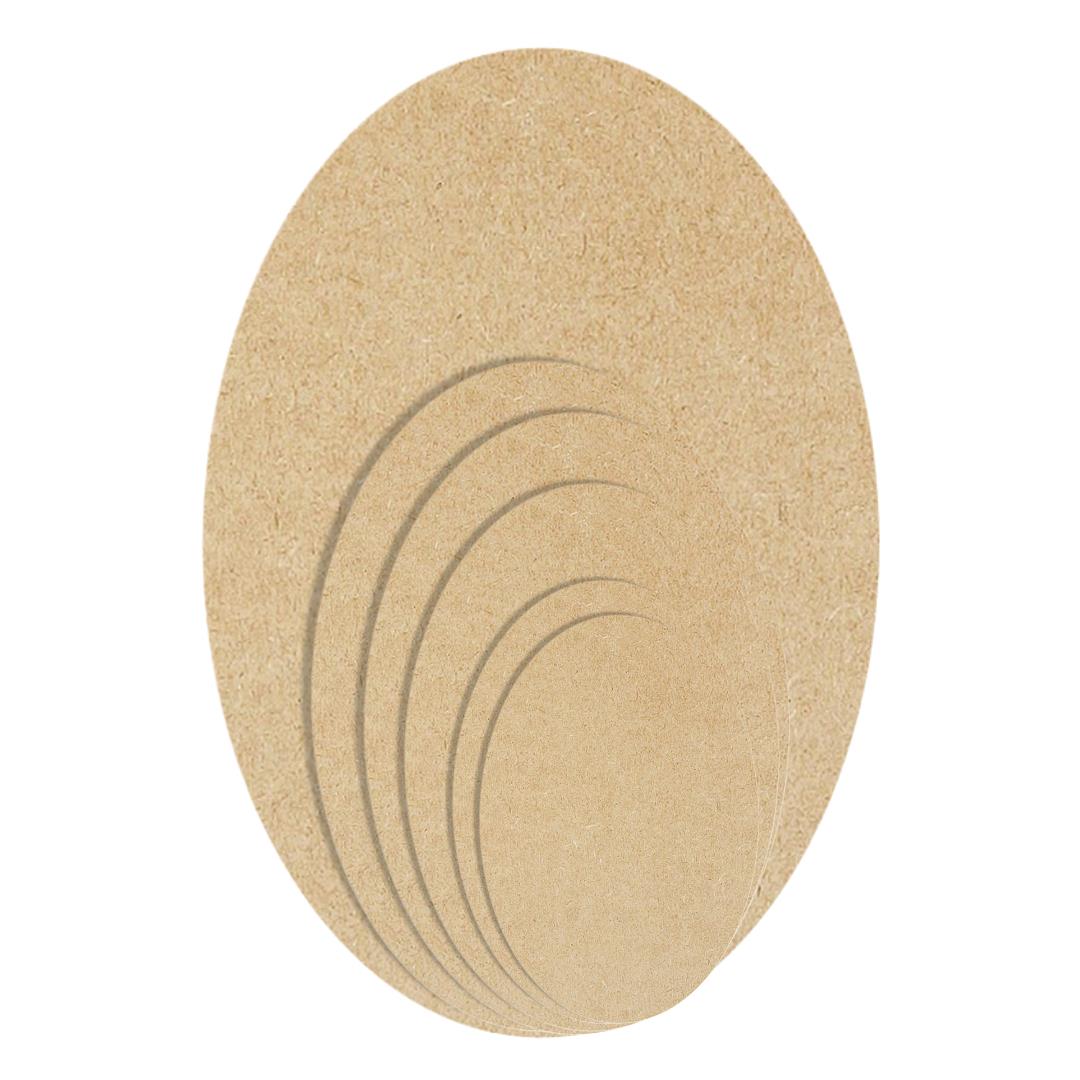 MDF Set Holzschilder "Oval" - 6 versch. Größen LB-MDF708