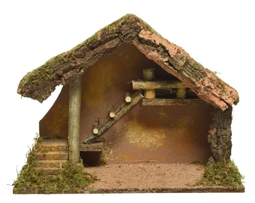 Miniatur Krippe mit Leiter