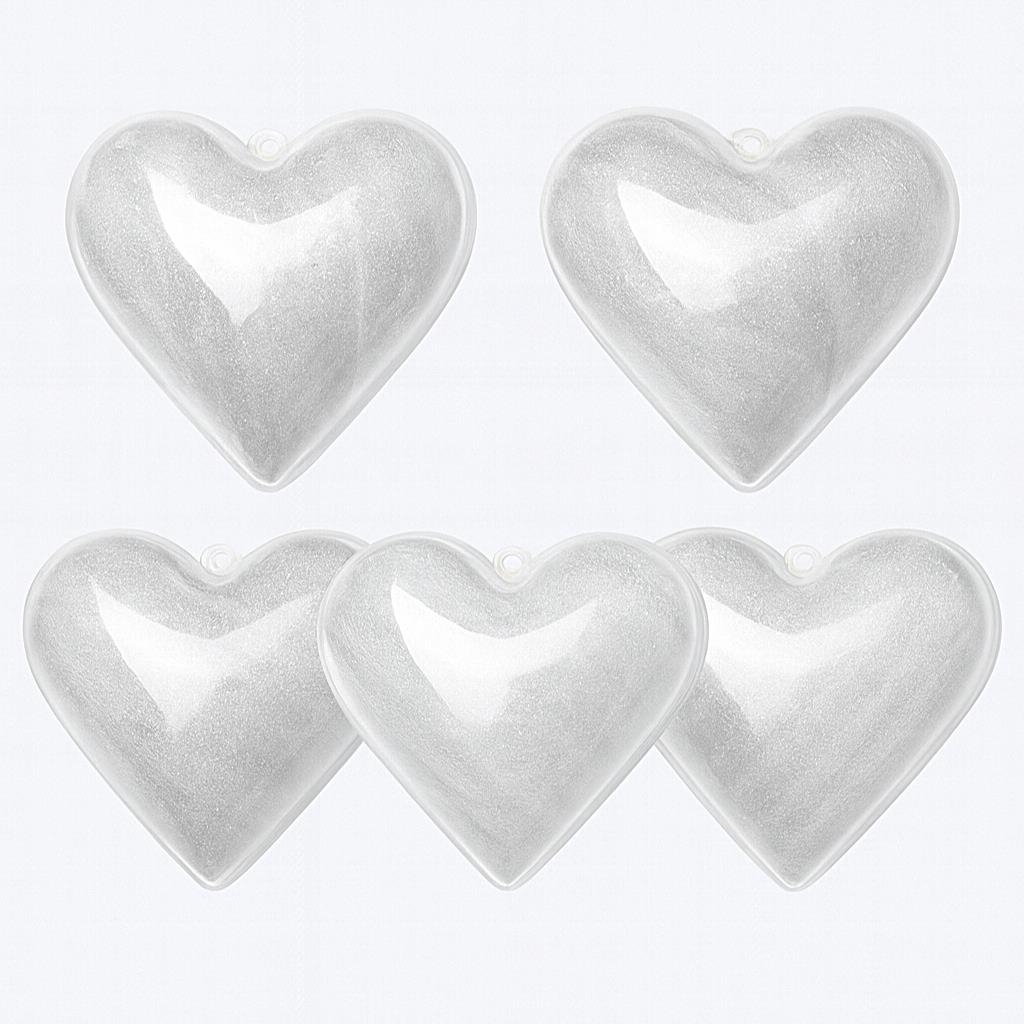 5er Set Acryl Herzen 2-teilig - 10cm KCUO10-5erSet