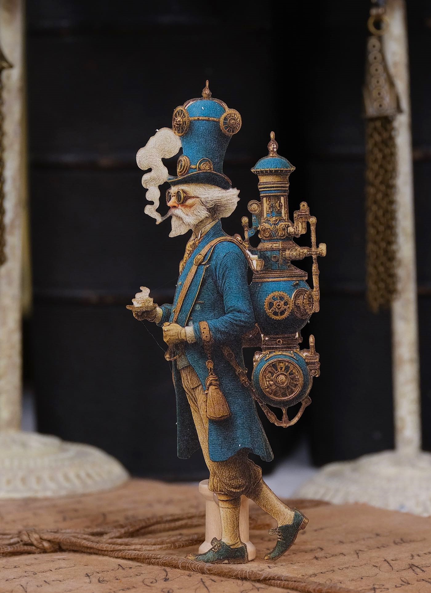 Gelaserte Elemente "Edison/Steampunk" (48 Stk.)