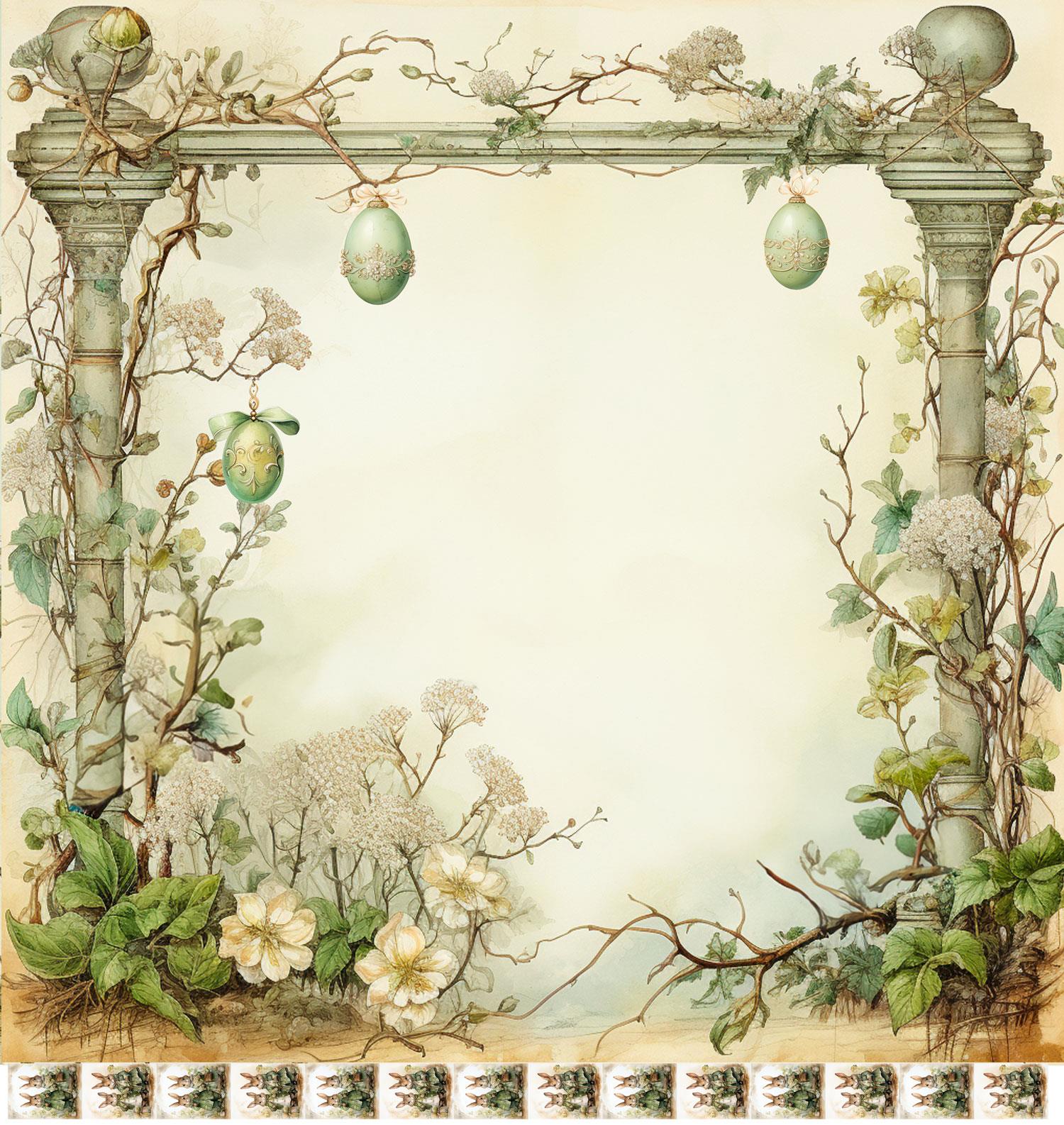 Designpapier "Familie Hase" 4