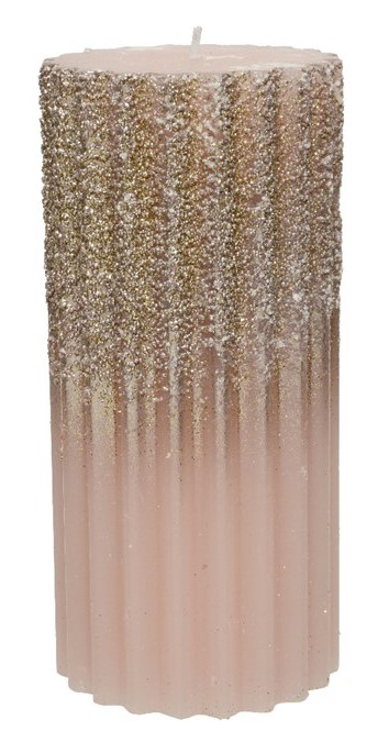 Wachskerze 15 cm - Puderrosa K209510