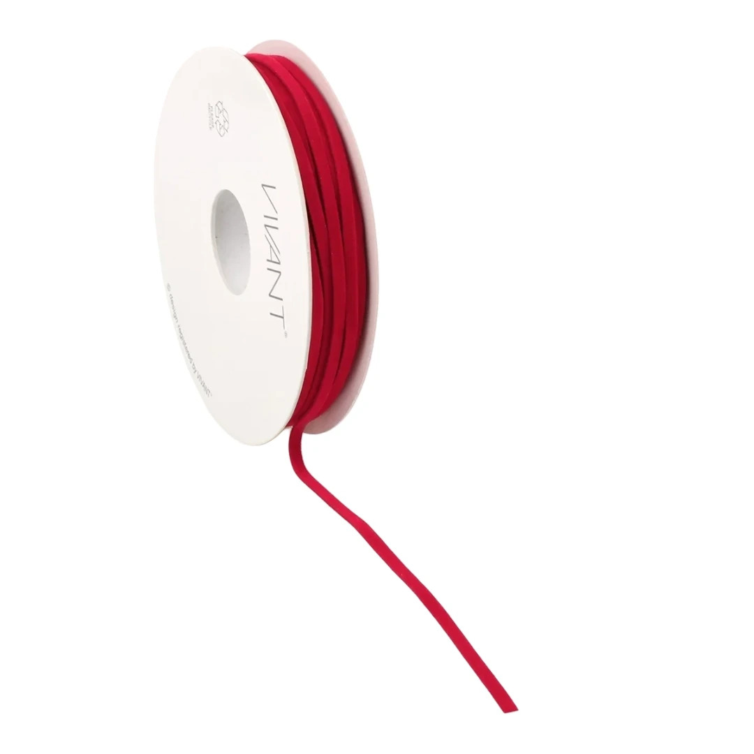 Dekoband "Suedine" 25m - rot / V1235.2503.20