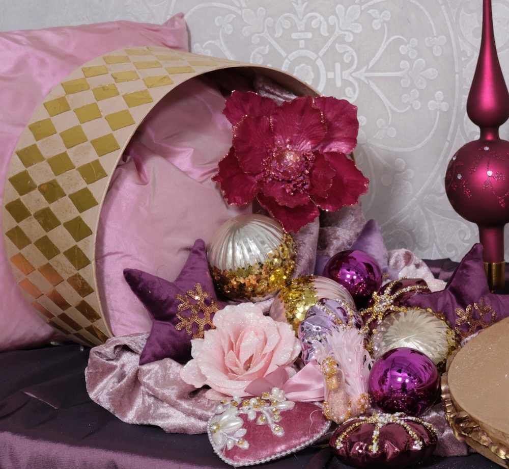 Weihnachtskugel "Glitter" - lilac K029850-lilac