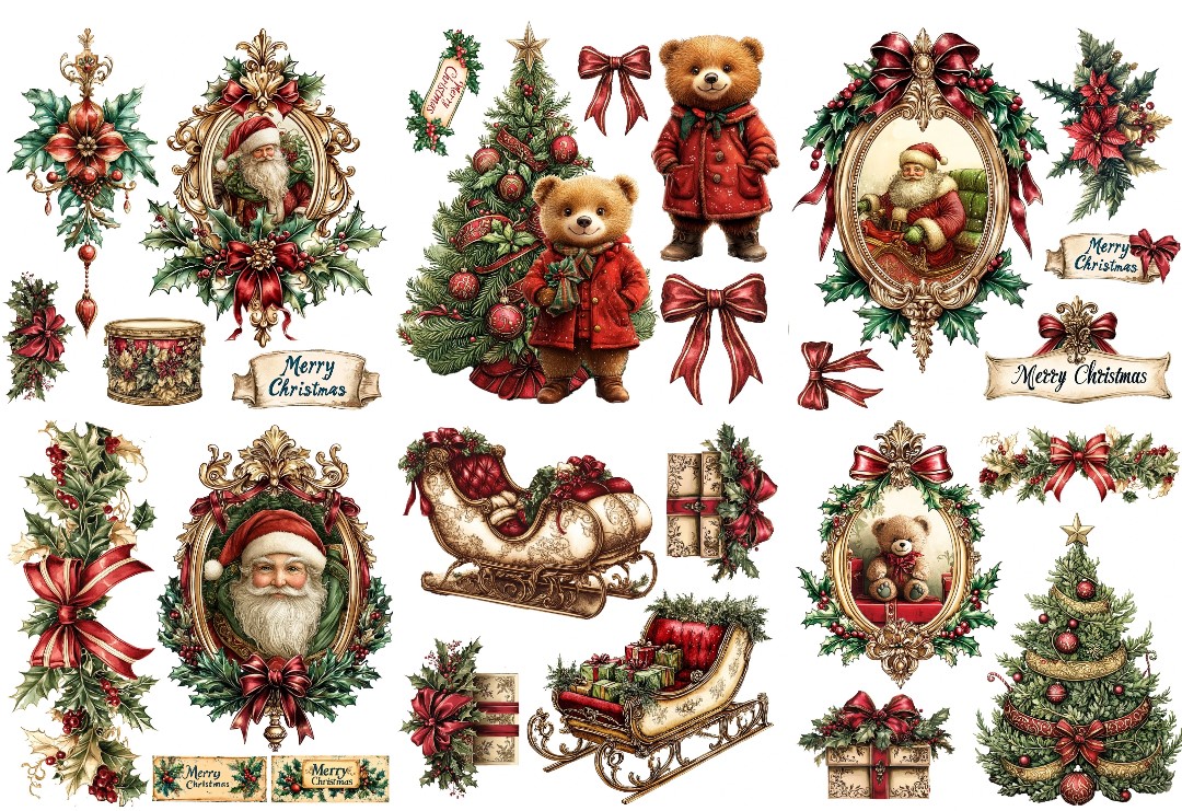 Porzellansticker Set "Teddy" - 6 Bogen Teddy-10