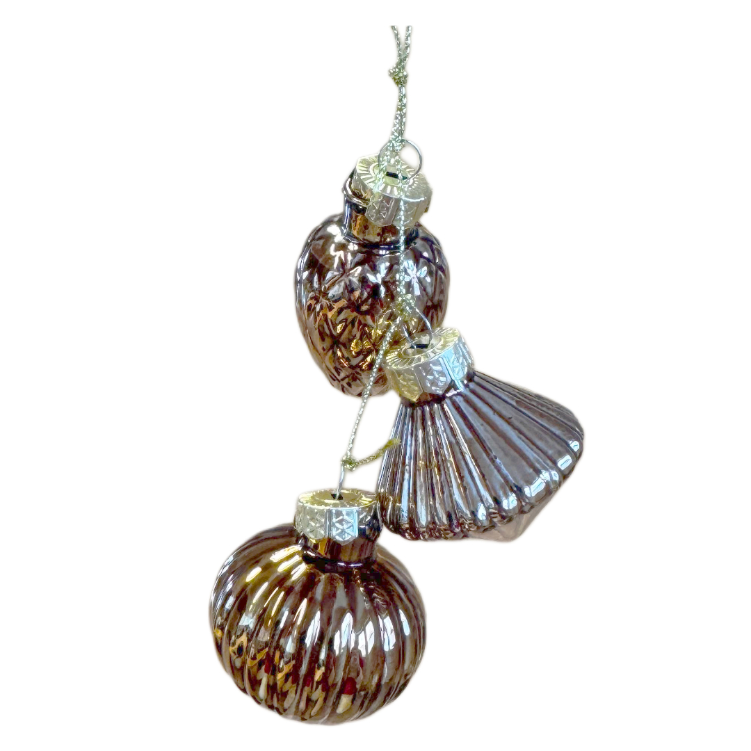 Glas Anhänger Weihnachten - Cognac K068278-b