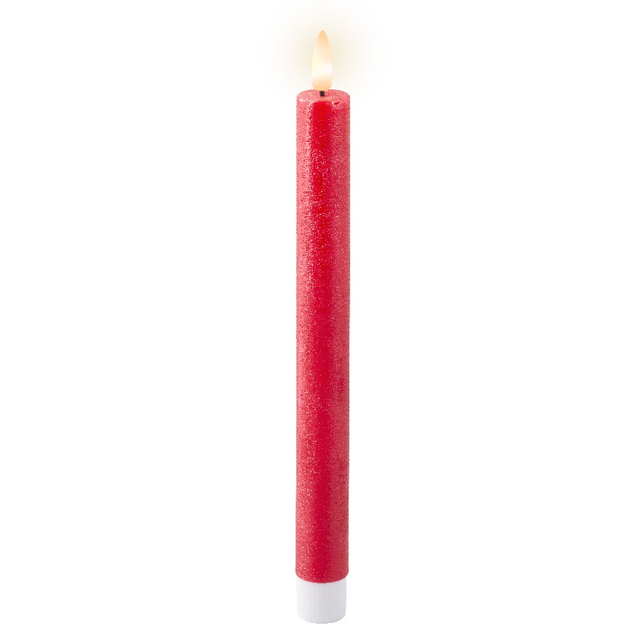 2er Set LED Spitzkerze 24cm - Rot K487343