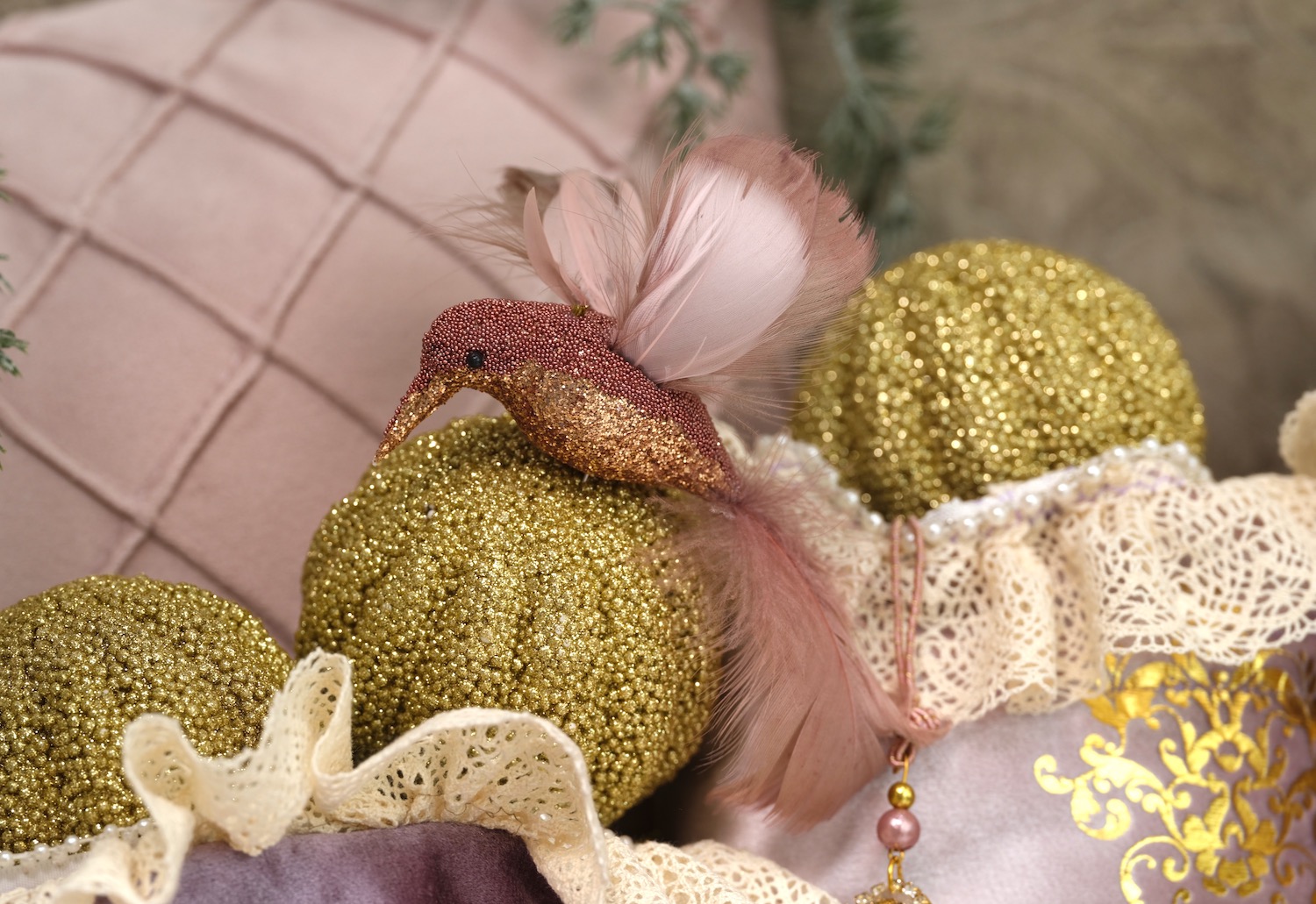 Goldglitter-Kugel K740047