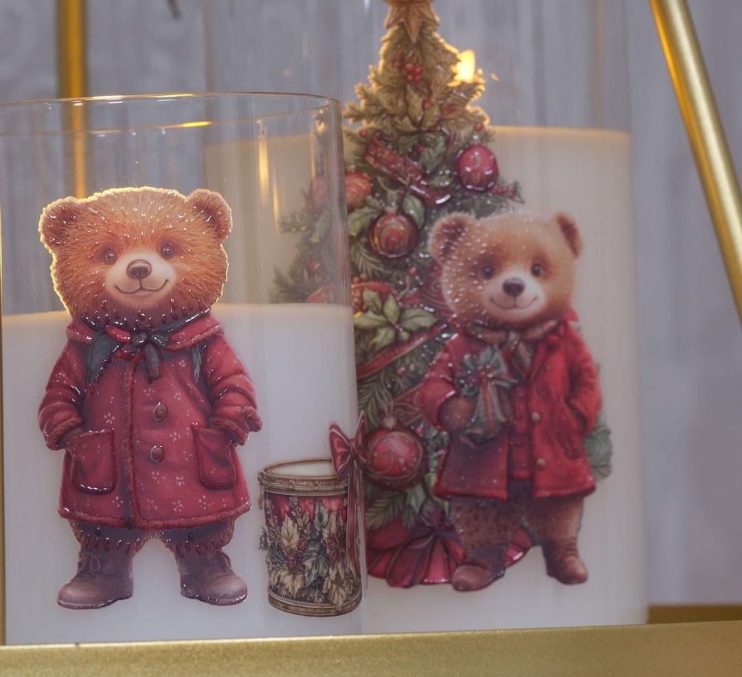 Porzellansticker Set "Teddy" - 6 Bogen Teddy-10