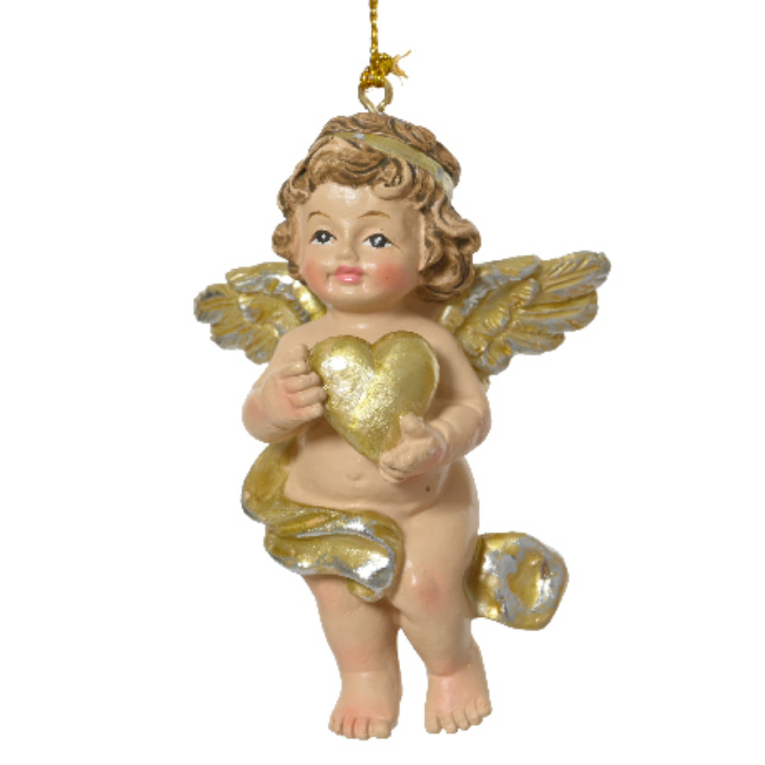 Engel mit großem Herz – Gold – 8 cm K646684-a
