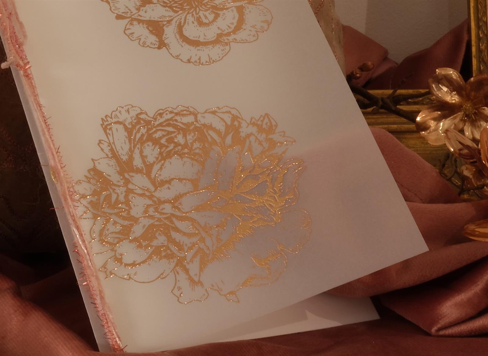 Metallic Transfermotiv "Blumen" 2 - Roségold